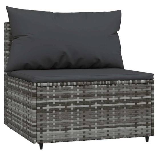 Salon de jardin modulable 4 pièces Résine tressée Canapé et Table basse pour Jardin Gris – ComfortXL Outdoor Living - Image 5