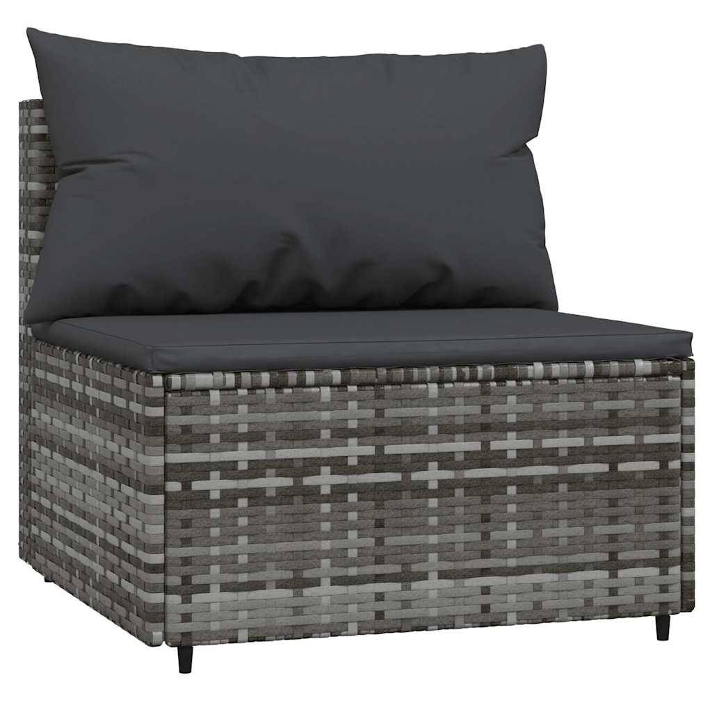Salon de jardin modulable 4 pièces Résine tressée Canapé et Table basse pour Jardin Gris – ComfortXL Outdoor Living - Image 5