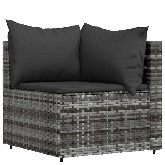 Salon de jardin modulable 4 pièces Résine tressée Canapé et Table basse pour Jardin Gris – ComfortXL Outdoor Living - Image 4