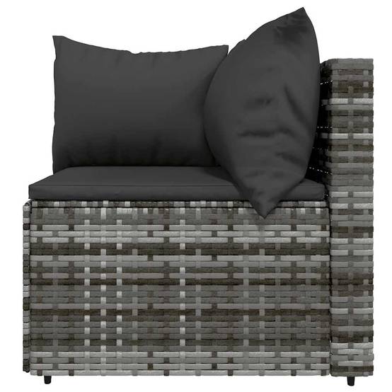 Salon de jardin modulable 4 pièces Résine tressée Canapé et Table basse pour Jardin Gris – ComfortXL Outdoor Living - Image 9