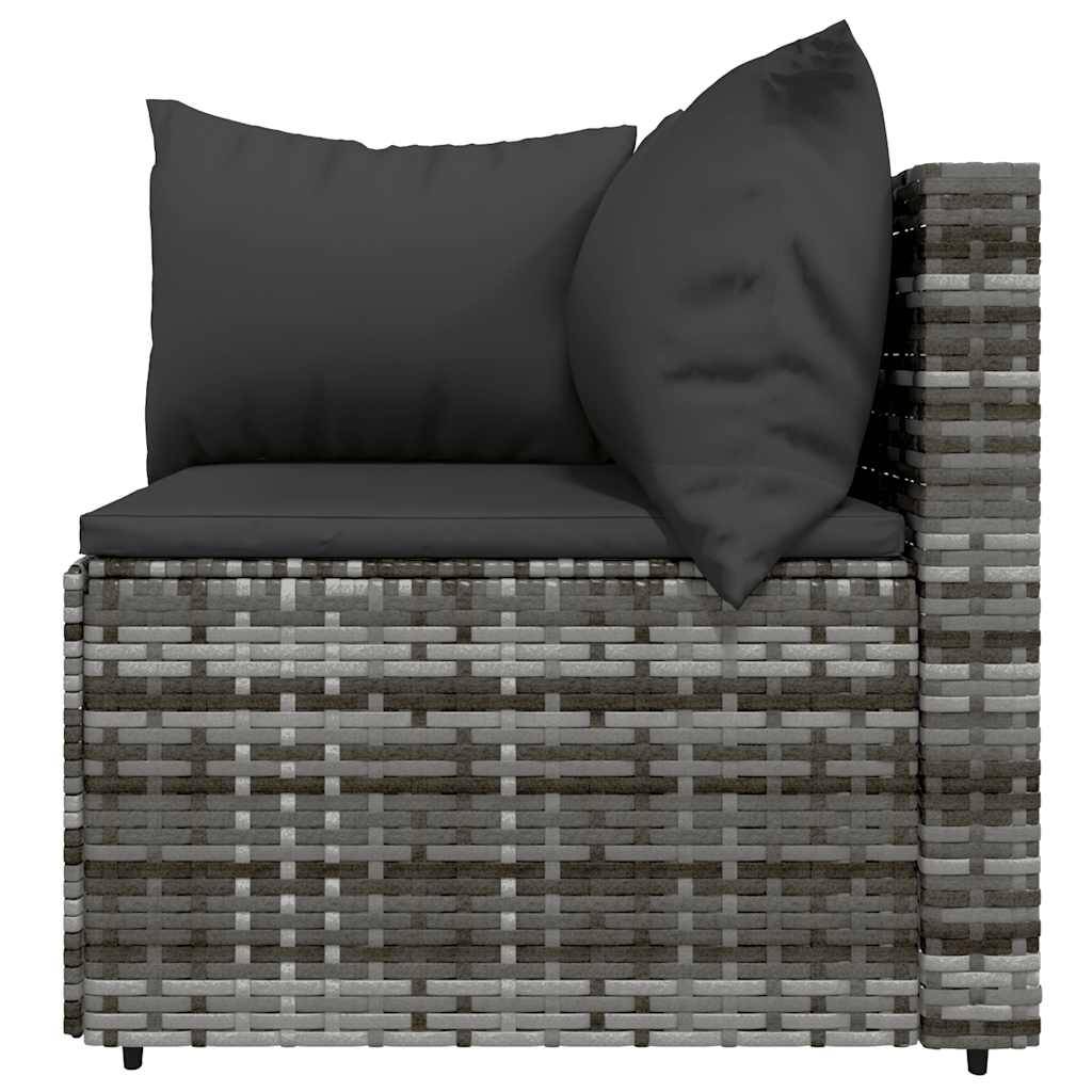 Salon de jardin modulable 4 pièces Résine tressée Canapé et Table basse pour Jardin Gris – ComfortXL Outdoor Living - Image 9