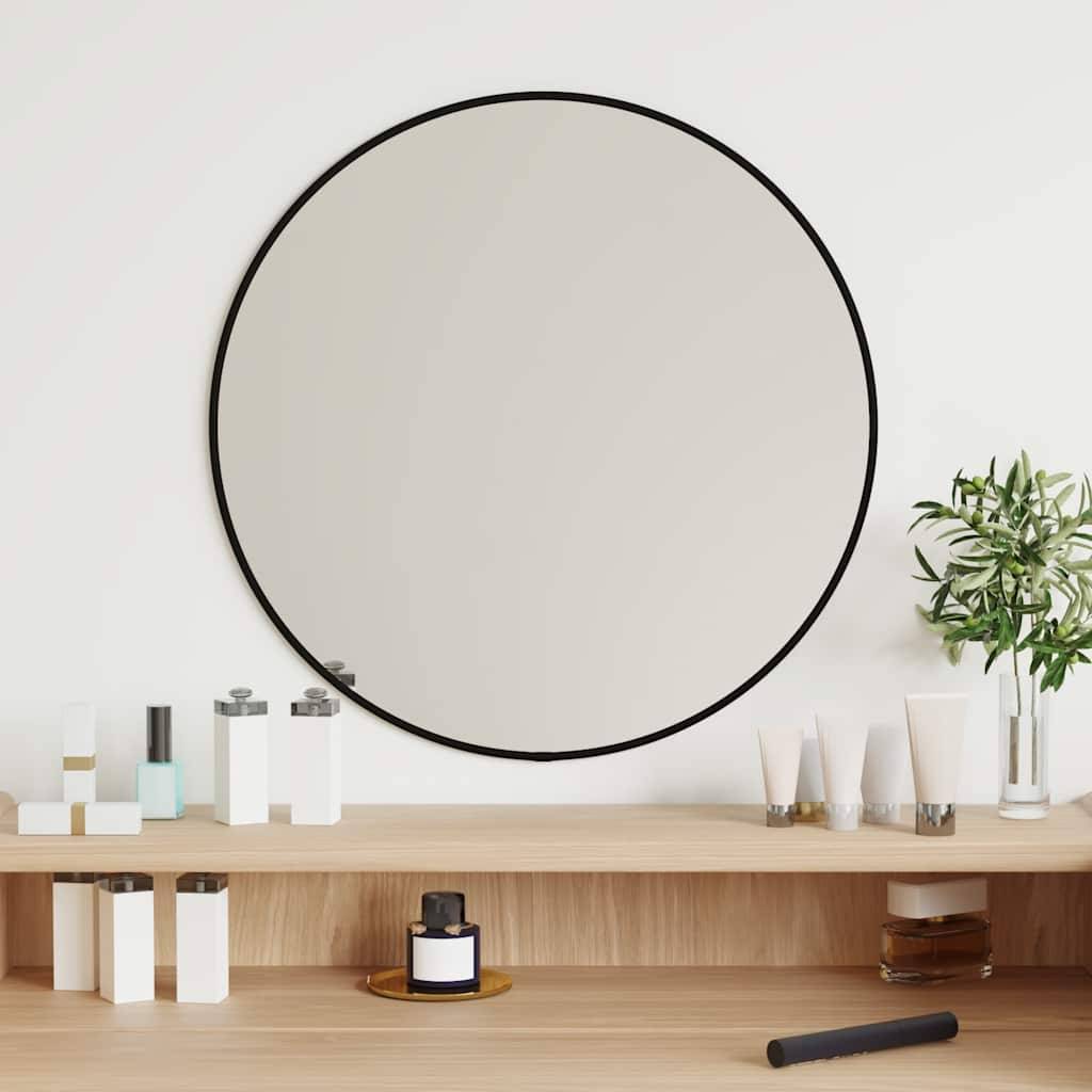 Maison Chic - Miroir mural - Miroir décoratif Noir Ø 50 cm Rond - Image 2