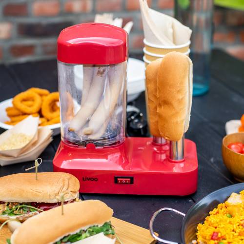 Livoo - Machine à hot-dog rouge 340W - Imagen 3