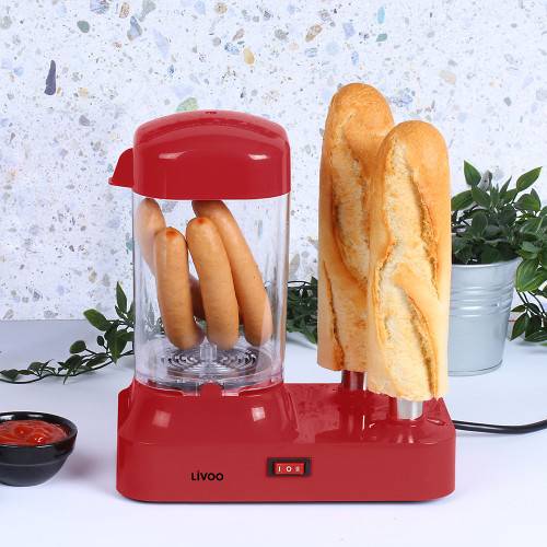 Livoo - Machine à hot-dog rouge 340W - Imagen 1