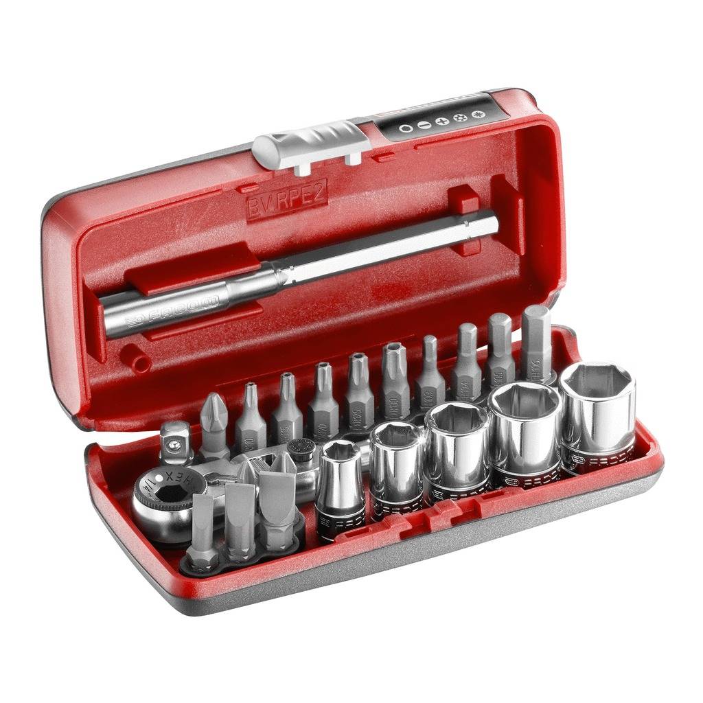 Facom - Coffret douilles 1/4'' 6 pans métriques et embouts 23 pièces - FACOM - R1PICOPB - Imagen 2