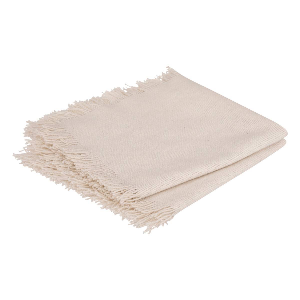 Atmosphera - Lot de 2 serviettes de table "Maha" blanc 40x40cm - Atmosphera Créateur d'intérieur - Imagen 2