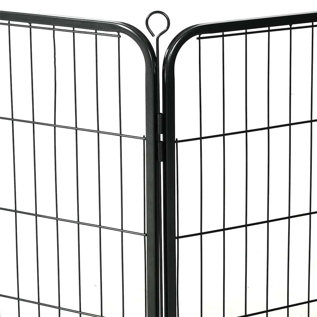 Vidaxl - Parc pour chiens 16 panneaux Acier 60 x 80 cm Noir vidaXL 275492 - Imagen 4
