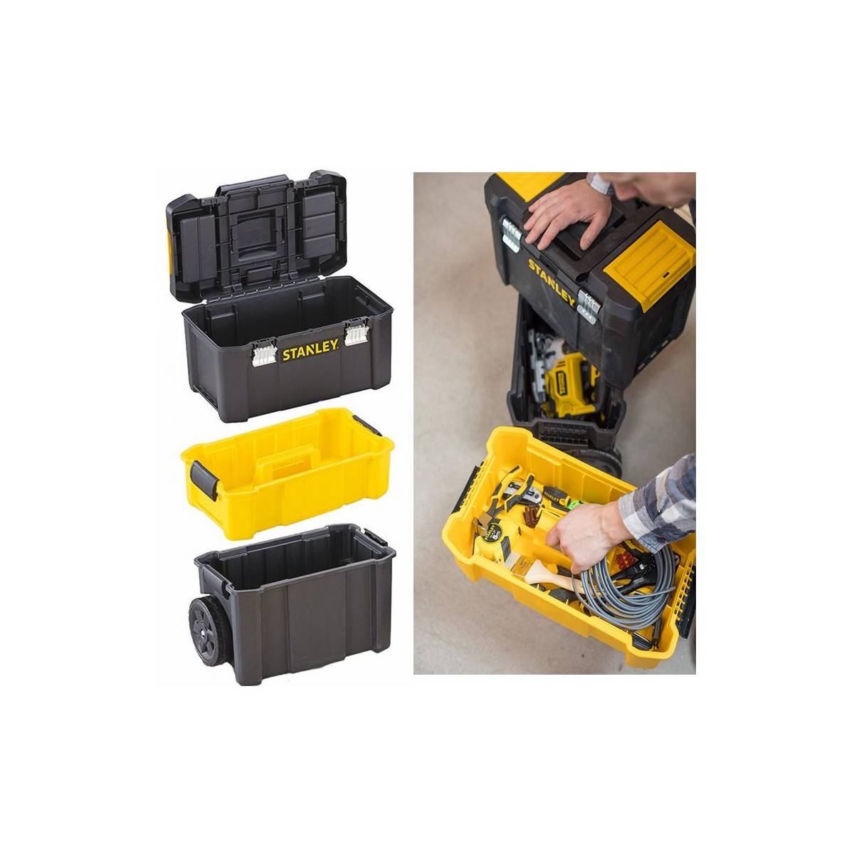 stanley - Servante Porte Outils 3 En 1 Chariot Stanley Stst1-80151 Capacité de charge 20 kg - Image 3