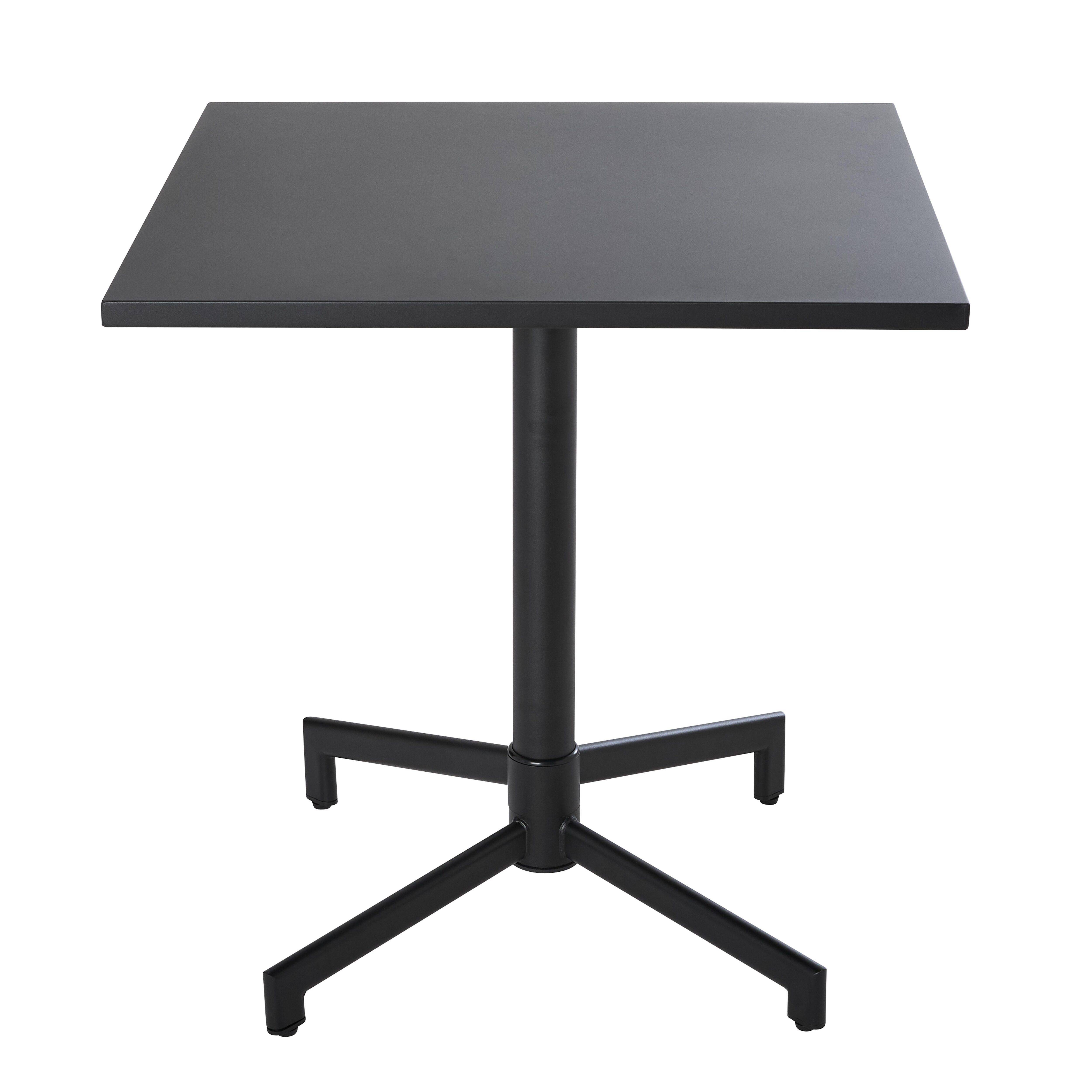Oviala - Table de jardin carrée bistrot avec plateau rabattable 70cm anthracite Palavas - Oviala - Image 4