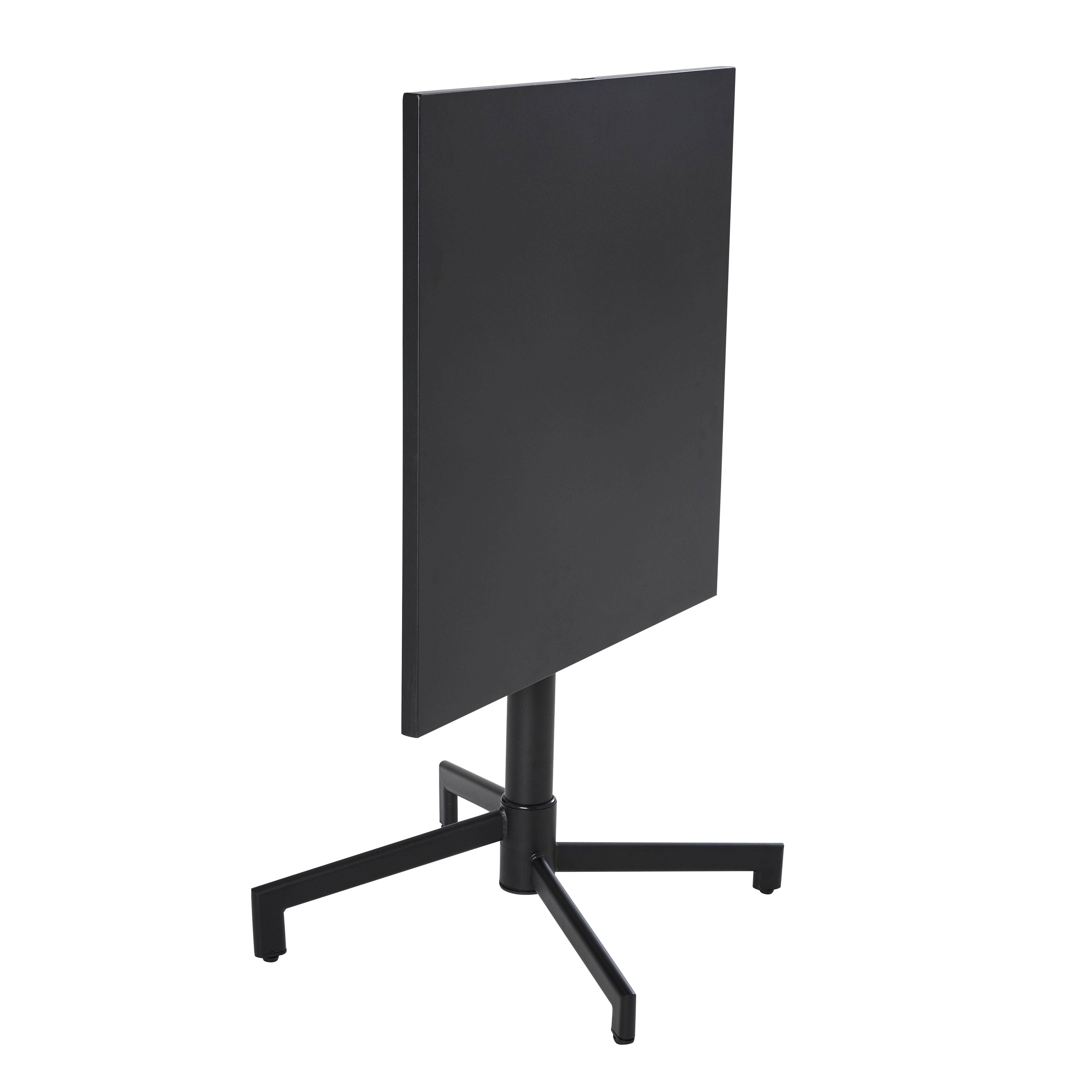 Oviala - Table de jardin carrée bistrot avec plateau rabattable 70cm anthracite Palavas - Oviala - Image 5