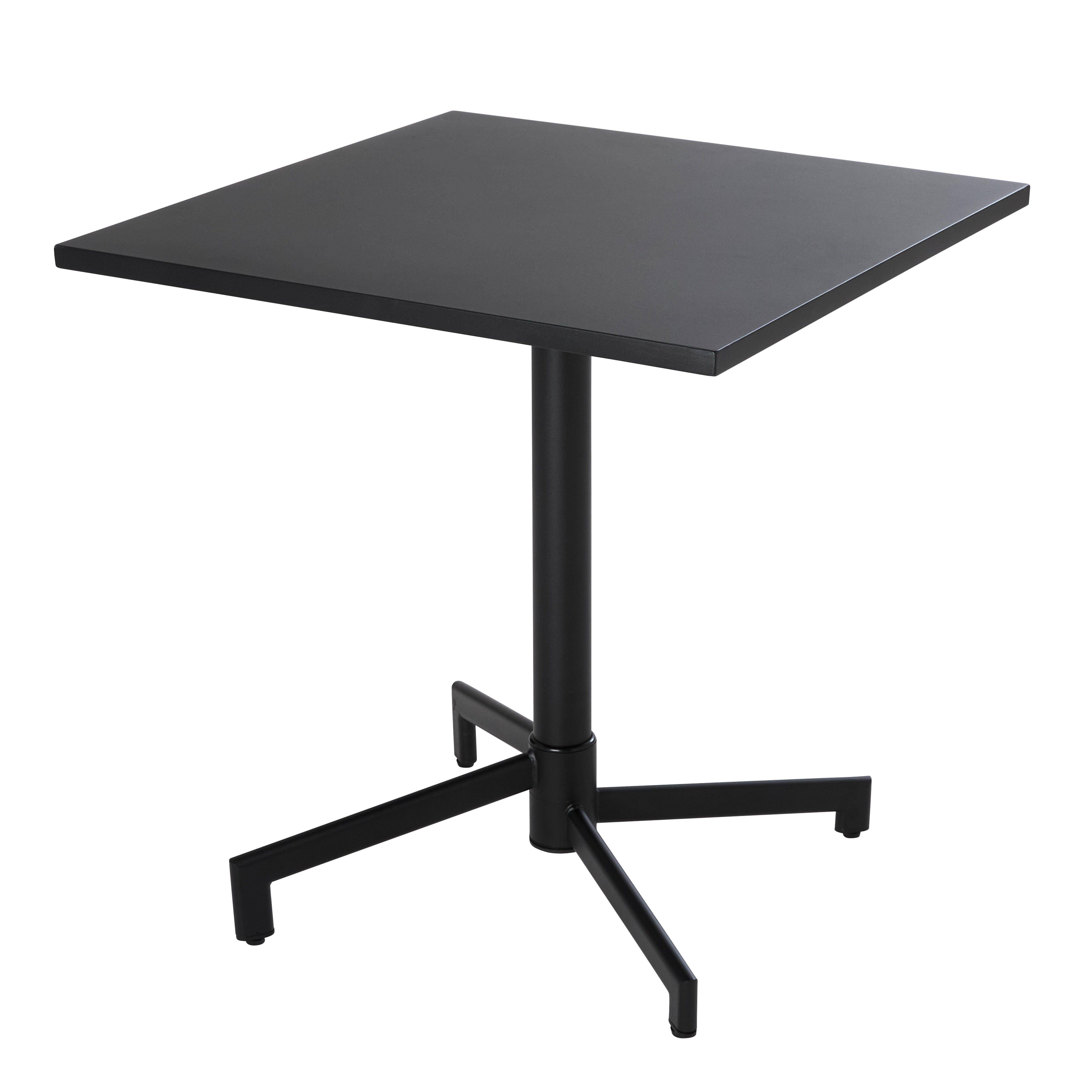 Oviala - Table de jardin carrée bistrot avec plateau rabattable 70cm anthracite Palavas - Oviala - Image 1