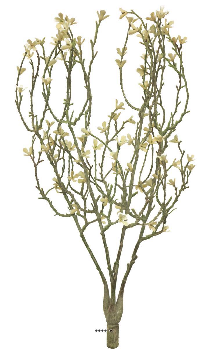 Artificielles - Jasmin artificiel en branche, 4 ramures, H 44 cm, Crème - couleur: Crème - Imagen 2
