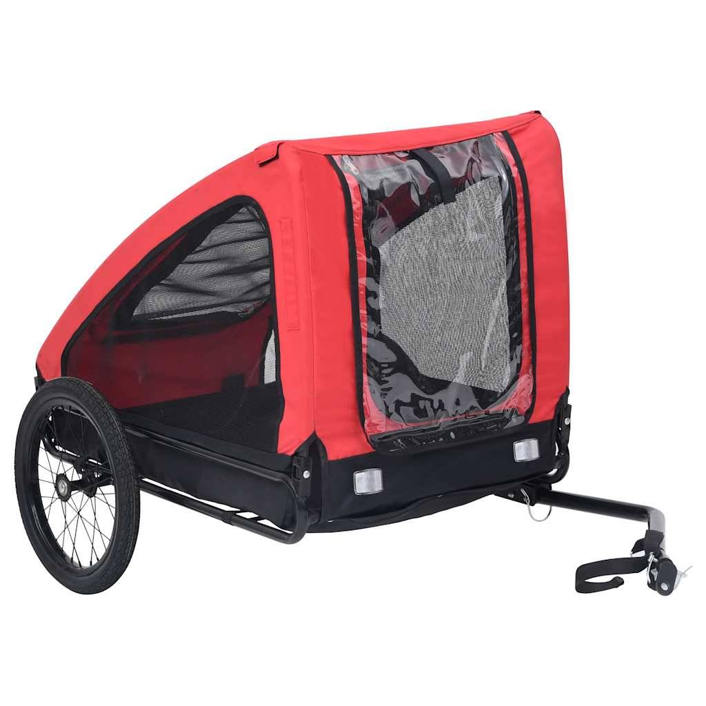 Vidaxl - Remorque de vélo pour animaux de compagnie rouge et noir vidaXL 92594 - Imagen 1