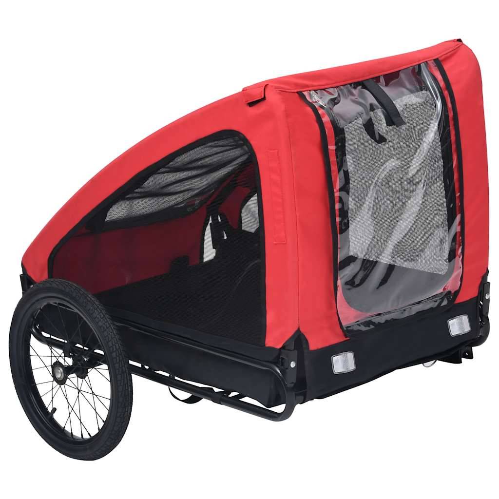 Vidaxl - Remorque de vélo pour animaux de compagnie rouge et noir vidaXL 92594 - Imagen 4