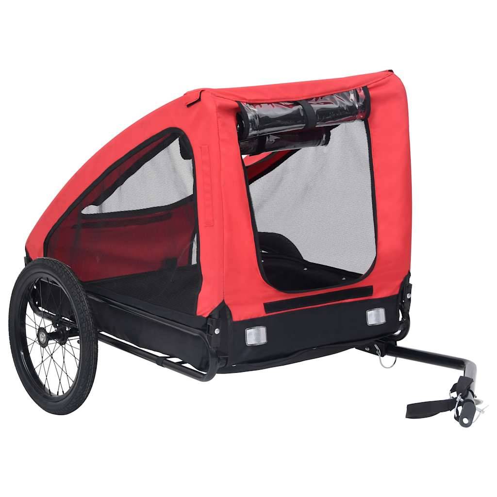 Vidaxl - Remorque de vélo pour animaux de compagnie rouge et noir vidaXL 92594 - Imagen 2