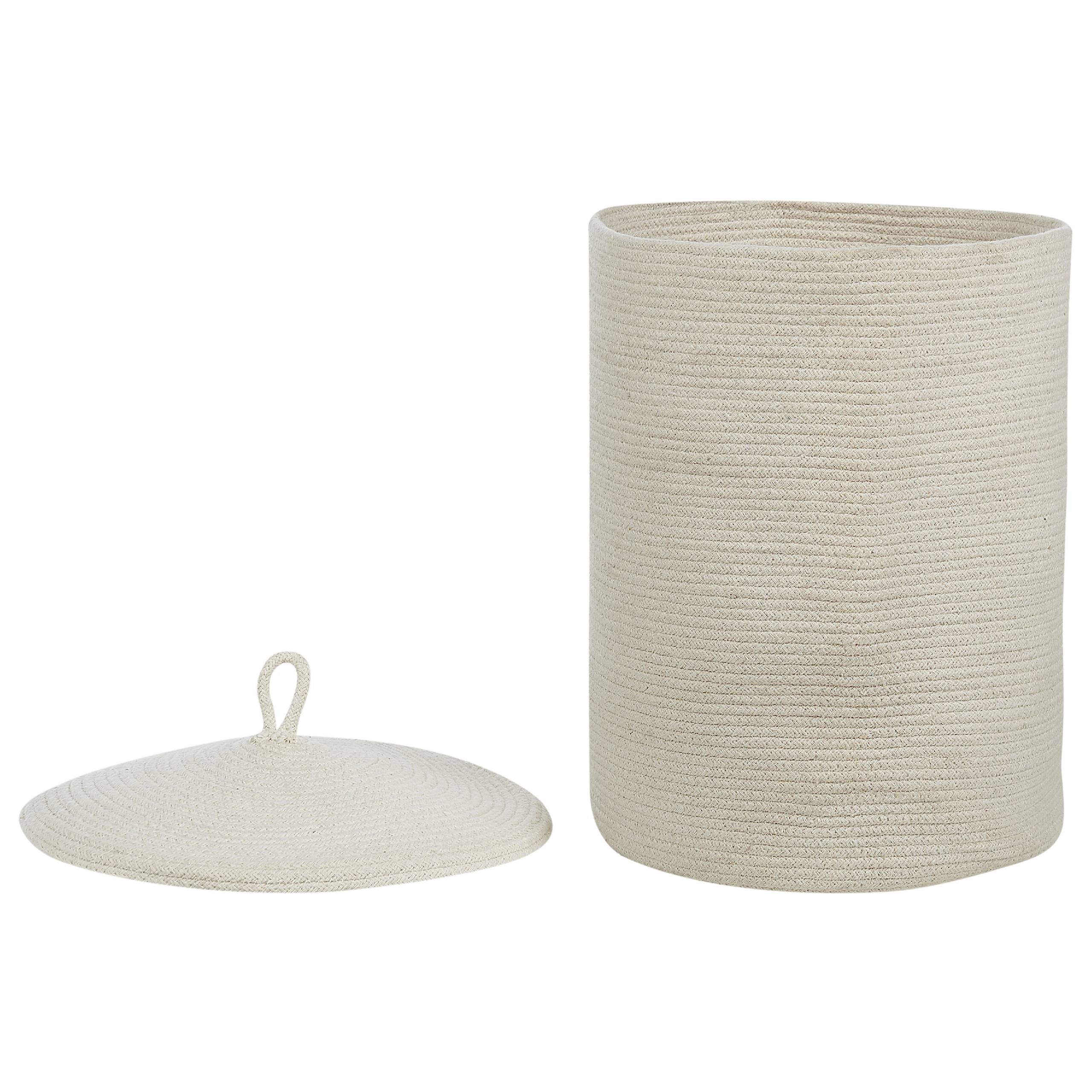 Panier En Coton Beige Clair 44 Cm Silopi - Panier