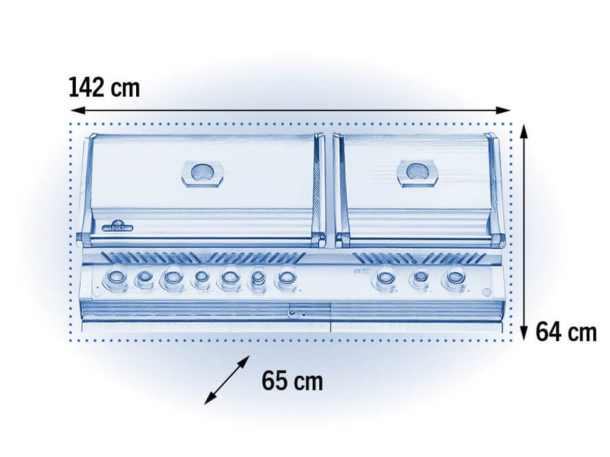 Napoleon - Barbecue à gaz encastrable Prestige Pro 825 avec rôtissoire - Napoleon - Imagen 4