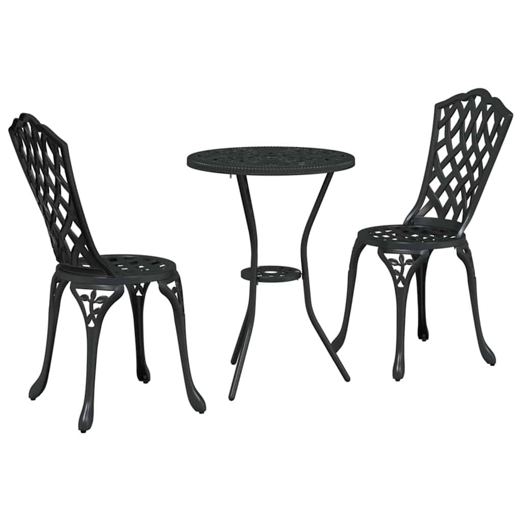 Ensemble bistro compact en Aluminium style classique pour petit balcon ou jardin Noir – ComfortXL Outdoor Living - Image 2