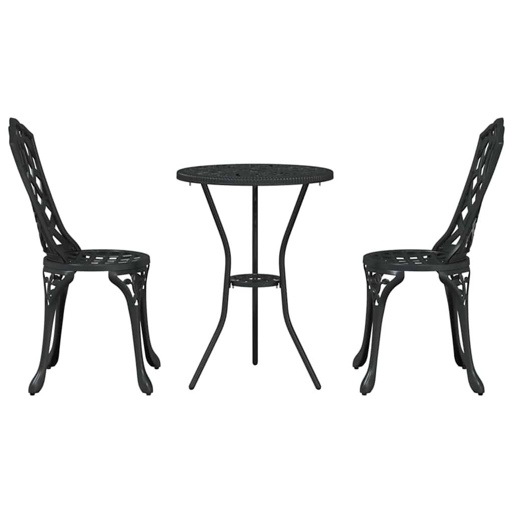 Ensemble bistro compact en Aluminium style classique pour petit balcon ou jardin Noir – ComfortXL Outdoor Living - Image 6