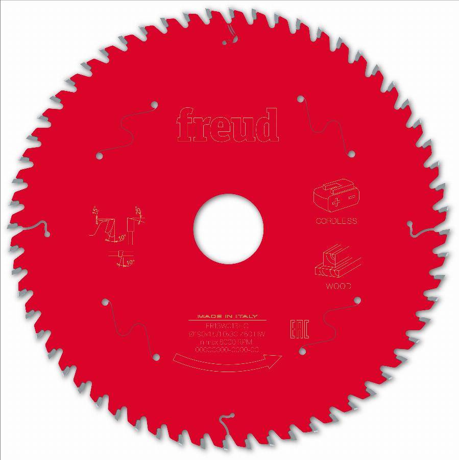 Lame pour scie circulaire portative sans fil FREUD - Ø190 1,45/1 AL30 Z60 BA 10° - F03FS10060 -FR13W013HC - Imagen 2