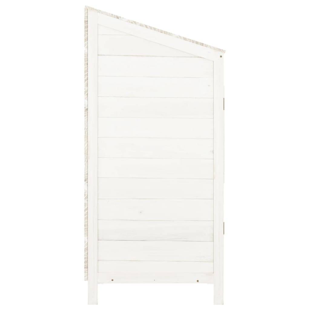 Vidaxl - Remise de jardin Blanc 55x52x112 cm Bois de sapin solide vidaXL 152179 - Image 6