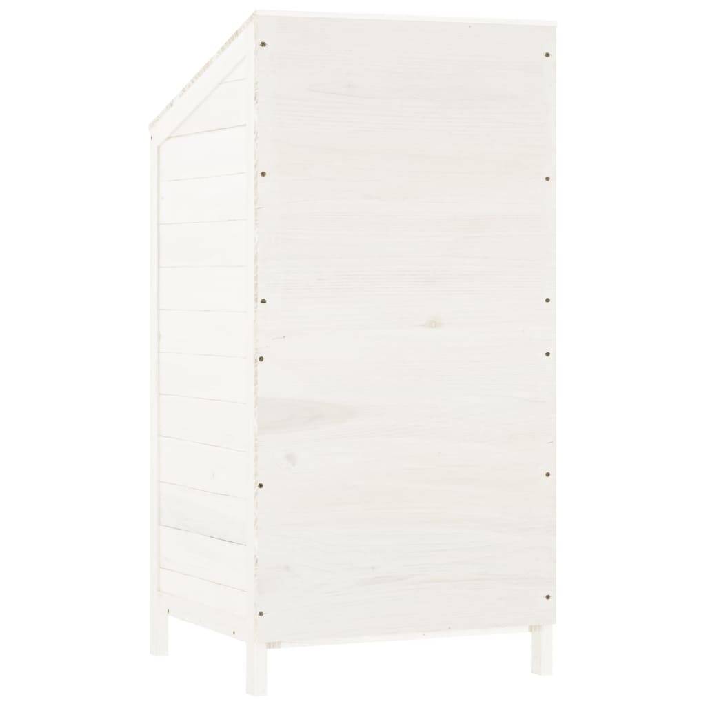 Vidaxl - Remise de jardin Blanc 55x52x112 cm Bois de sapin solide vidaXL 152179 - Image 7