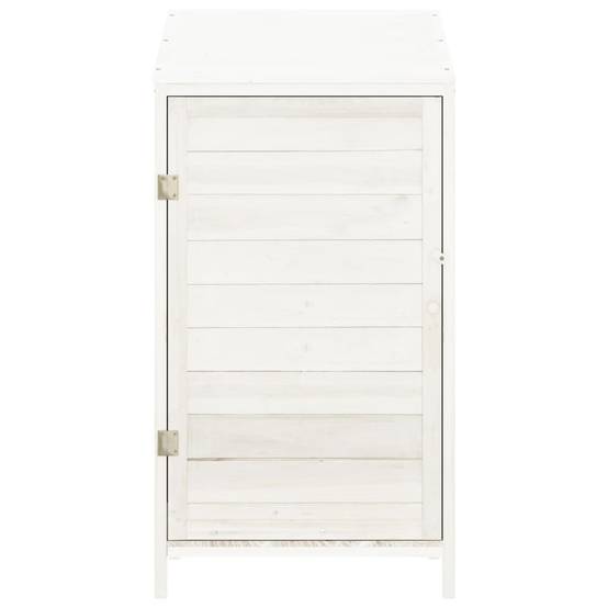 Vidaxl - Remise de jardin Blanc 55x52x112 cm Bois de sapin solide vidaXL 152179 - Image 4