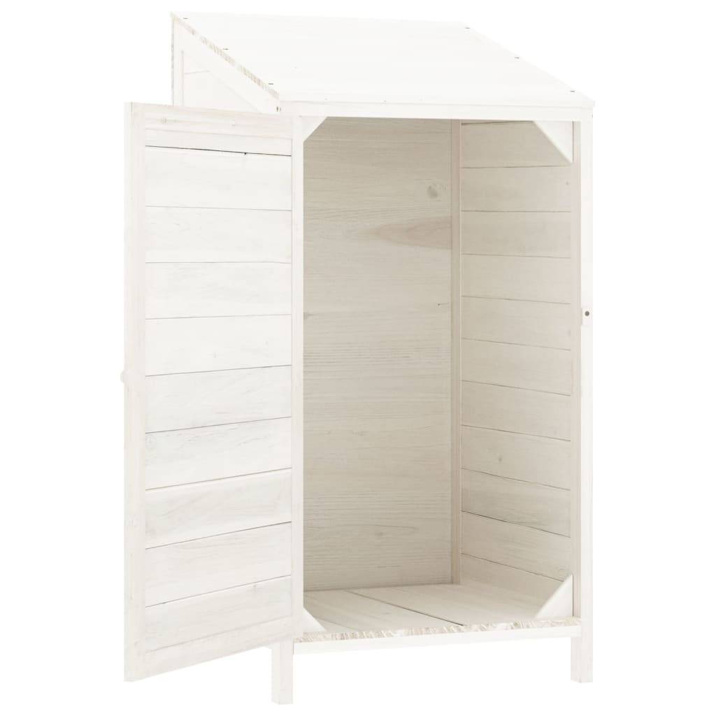 Vidaxl - Remise de jardin Blanc 55x52x112 cm Bois de sapin solide vidaXL 152179 - Image 5