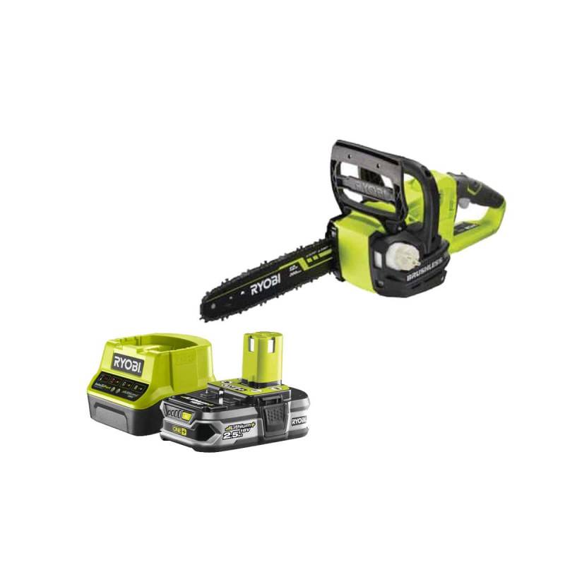 Ryobi - Pack RYOBI Tronçonneuse 18V One+ OCS1830 - 1 Batterie 2.5Ah - 1 Chargeur rapide RC18120-125 - Image 1