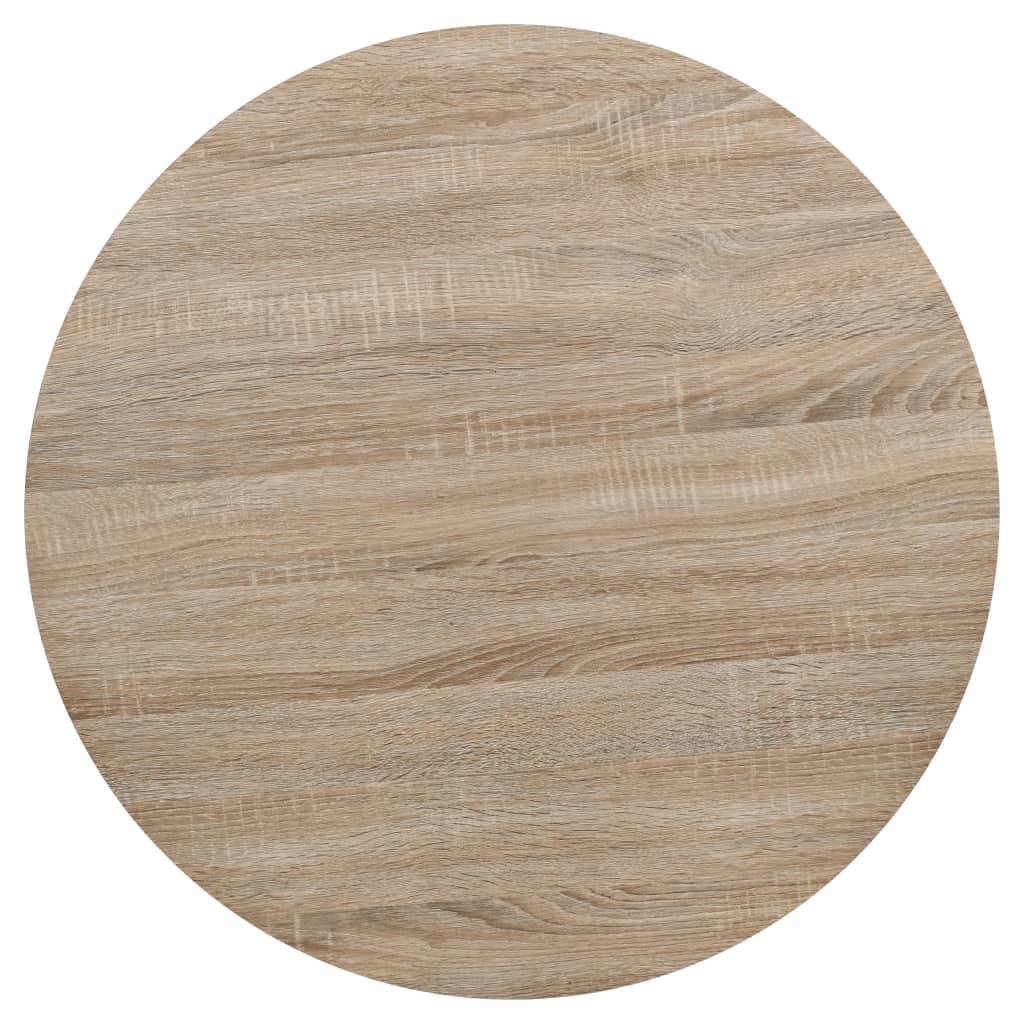Helloshop26 - Table haute mange debout bar bistrot MDF et acier rond 80 cm chêne marron - Imagen 3