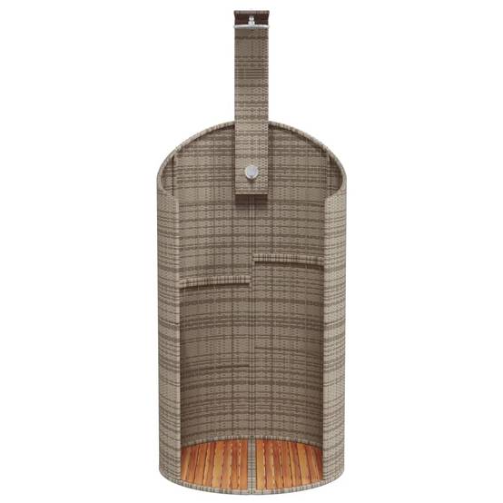 Douche d'exterieur bois d'acacia avec finition huilée gris 100 x 100 x 241,5 cm - Prolenta premium - Image 5