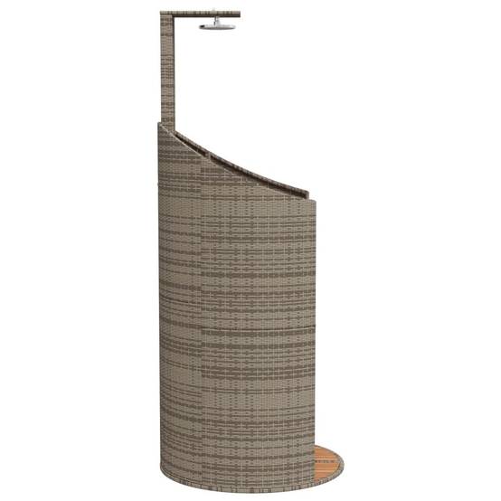 Douche d'exterieur bois d'acacia avec finition huilée gris 100 x 100 x 241,5 cm - Prolenta premium - Image 6