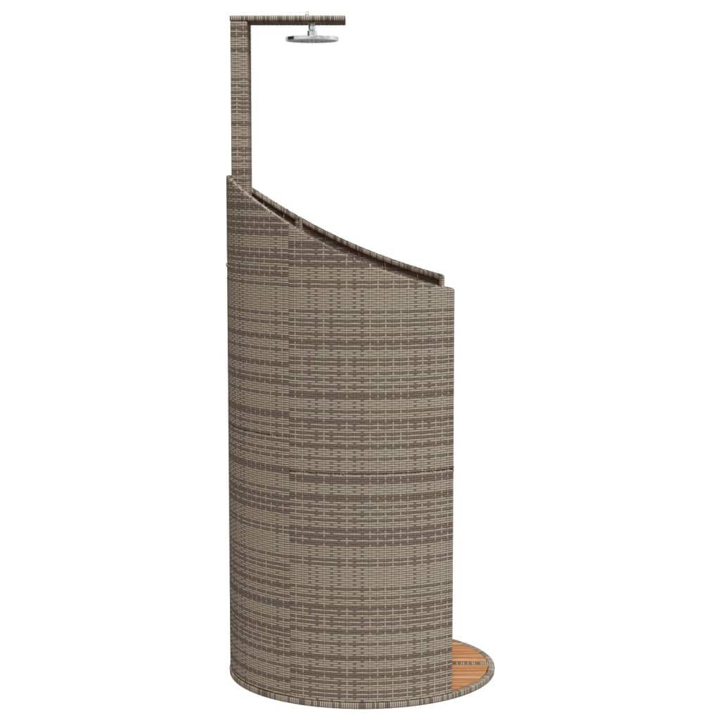 Douche d'exterieur bois d'acacia avec finition huilée gris  100 x 100 x 241,5 cm  - Prolenta premium - Image 6