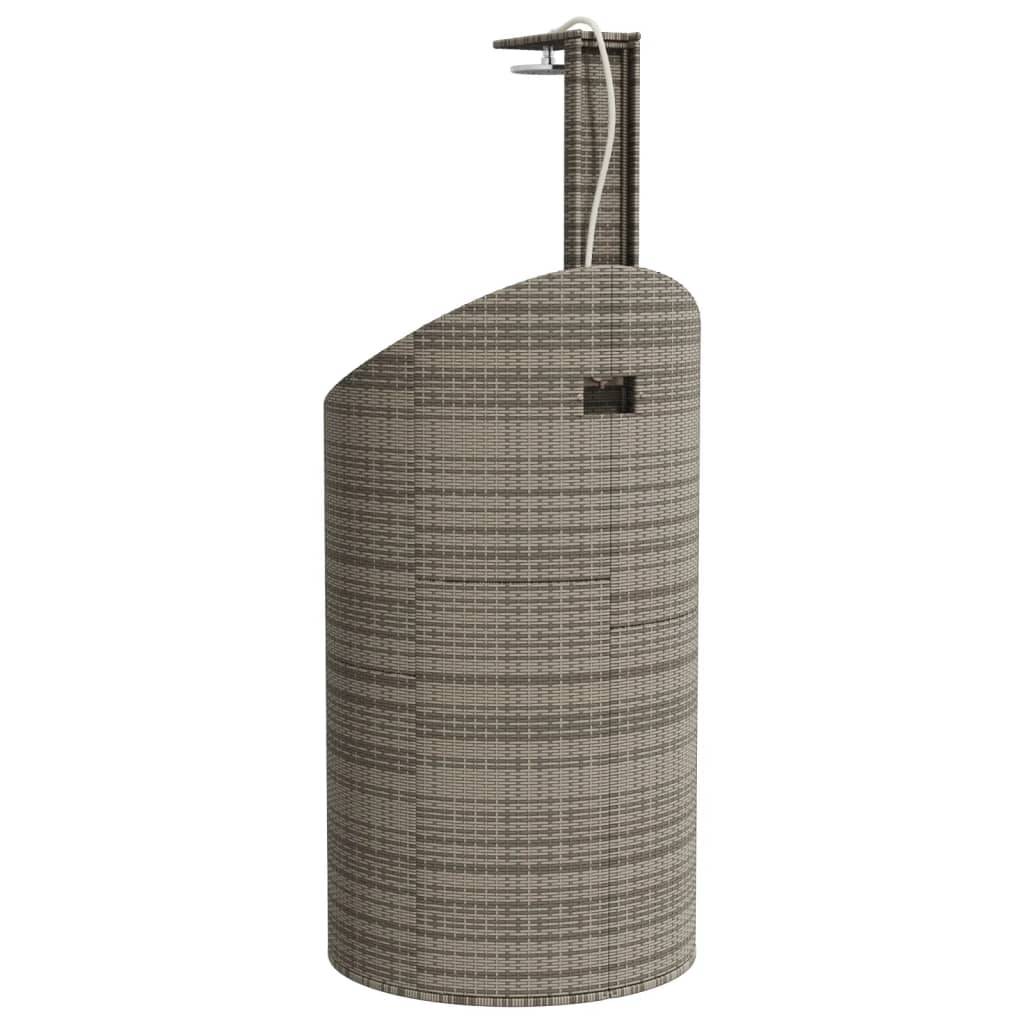 Douche d'exterieur bois d'acacia avec finition huilée gris  100 x 100 x 241,5 cm  - Prolenta premium - Image 7