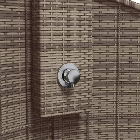 Douche d'exterieur bois d'acacia avec finition huilée gris 100 x 100 x 241,5 cm - Prolenta premium - Image 8