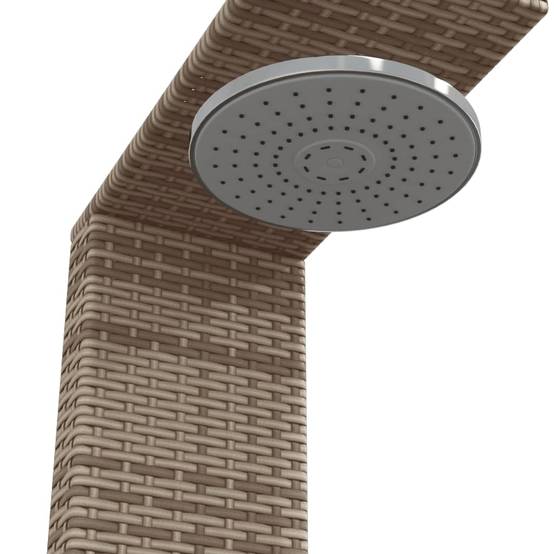 Douche d'exterieur bois d'acacia avec finition huilée gris 100 x 100 x 241,5 cm - Prolenta premium - Image 9
