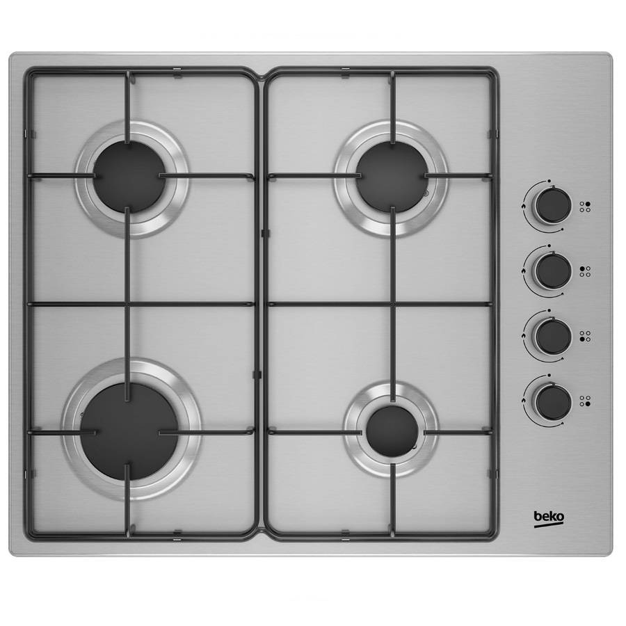 Beko - Table de cuisson gaz 60cm 4 feux inox HIGG64123SX Beko - Image 1