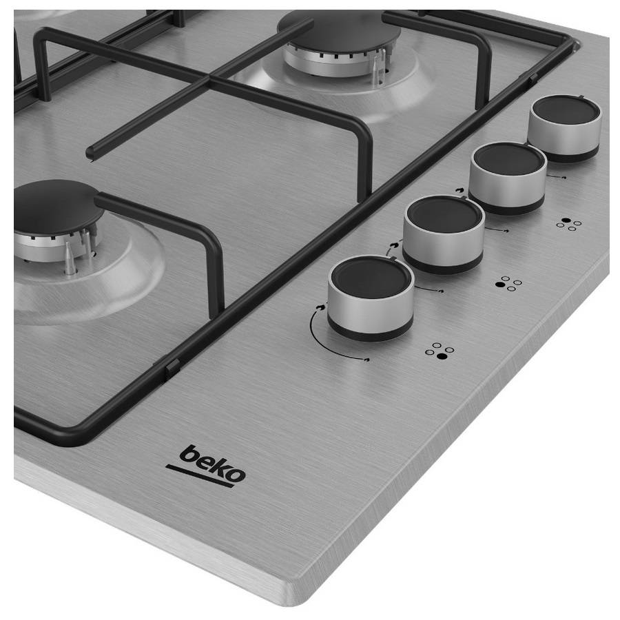 Beko - Table de cuisson gaz 60cm 4 feux inox HIGG64123SX Beko - Image 2
