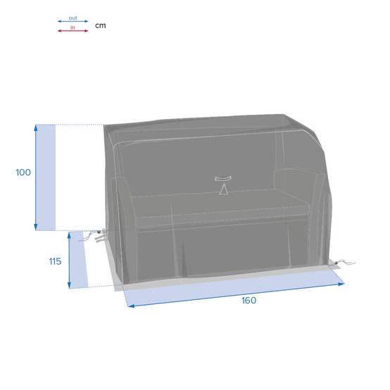 Hesperide - Housse de protection "Hambo" pour canapé S 160x115x100cm en polyester Hespéride - Image 5