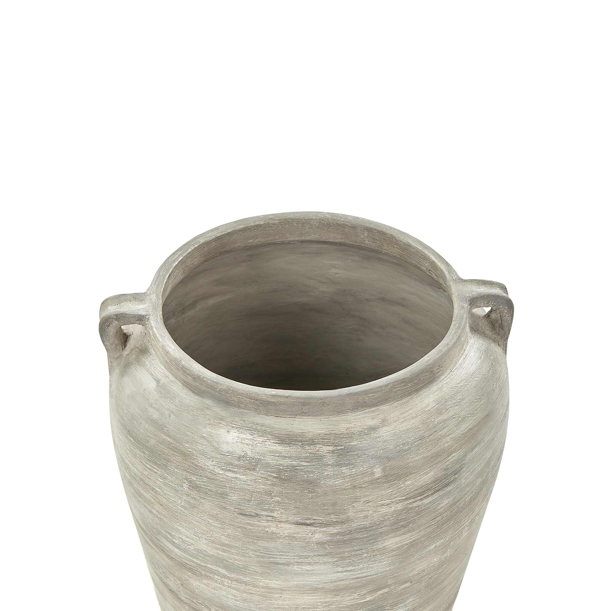 Pot de Fleurs Gris en Terre Cuite 40 cm Extérieur Jardin Intérieur Accessoires de Salon - Image 4