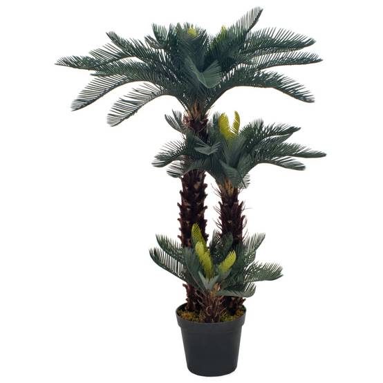 Vidaxl - Plante artificielle avec pot Palmier Cycas Vert 125 cm - Image 1