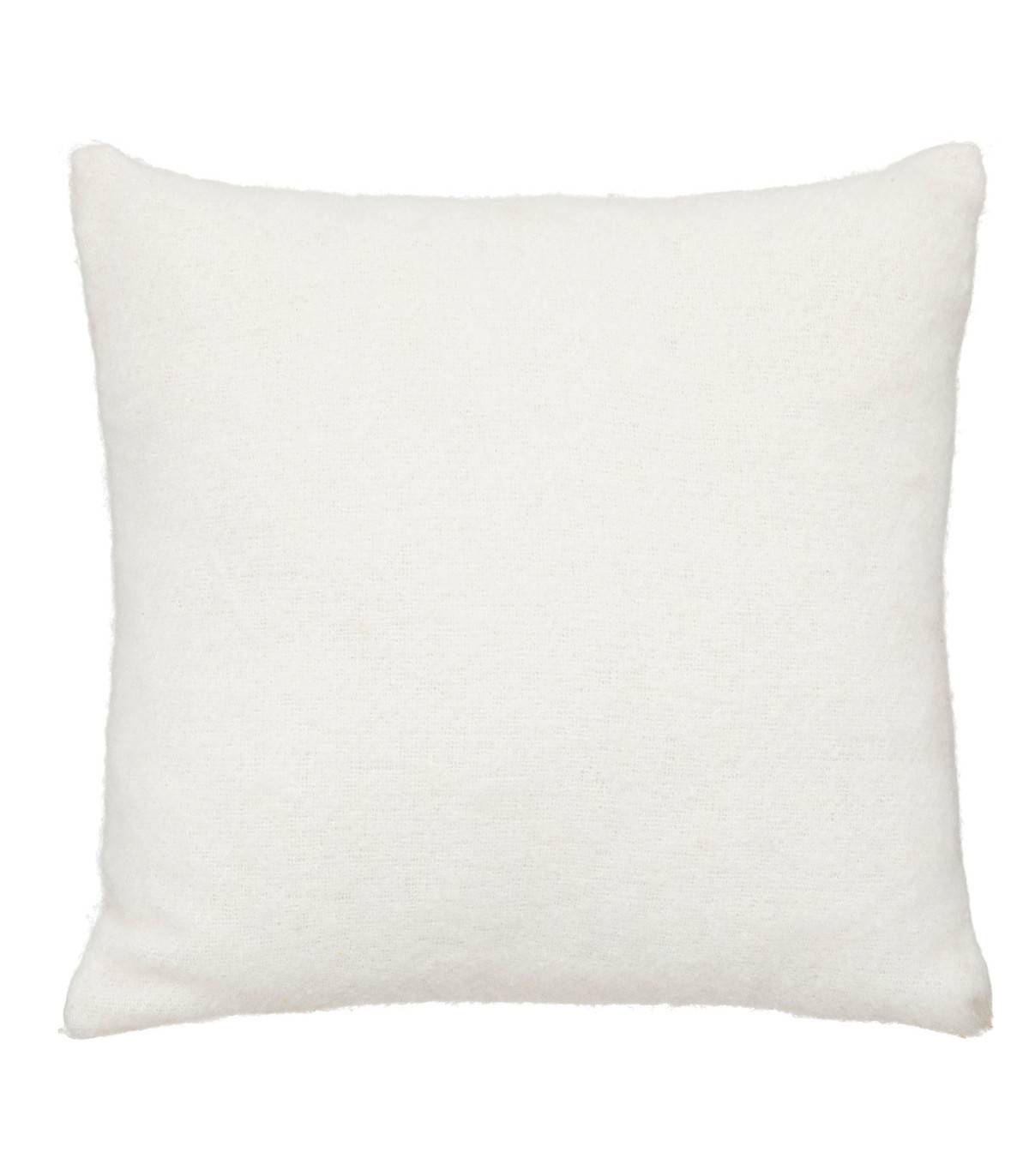 Coussin décoratif Blanc Ivoire effet Mohair 45 x 45 cm - Imagen 1