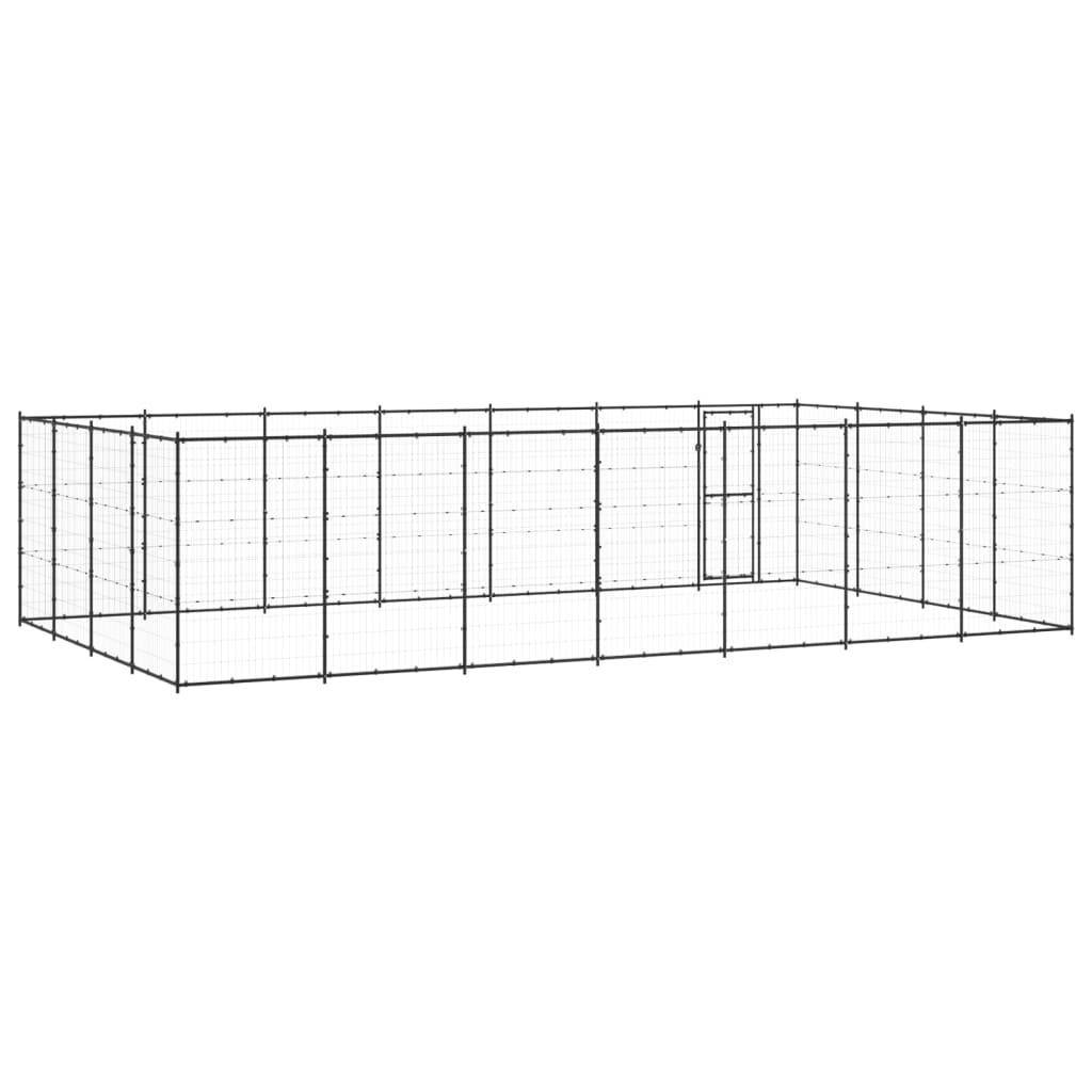 Helloshop26 - Chenil extérieur cage enclos parc animaux chien d'extérieur pour chiens acier 33,88 m² - Imagen 5
