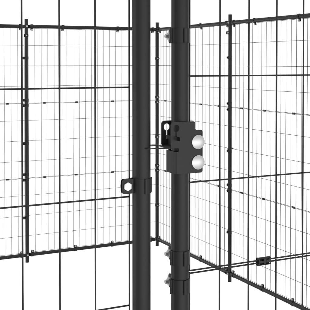 Helloshop26 - Chenil extérieur cage enclos parc animaux chien d'extérieur pour chiens acier 33,88 m² - Imagen 6