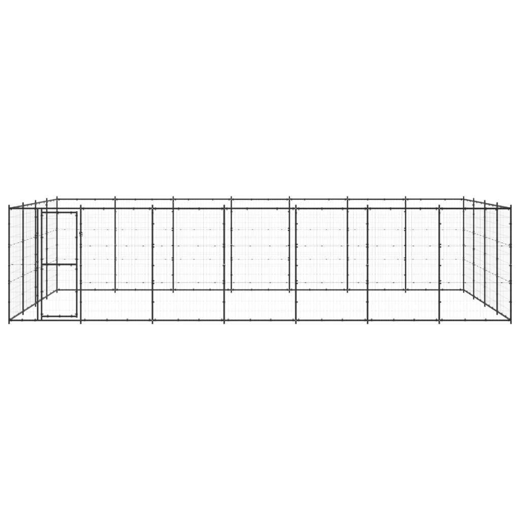Helloshop26 - Chenil extérieur cage enclos parc animaux chien d'extérieur pour chiens acier 33,88 m² - Imagen 3