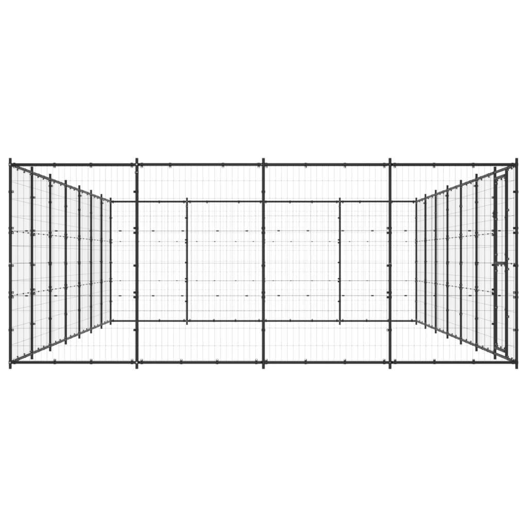 Helloshop26 - Chenil extérieur cage enclos parc animaux chien d'extérieur pour chiens acier 33,88 m² - Imagen 4