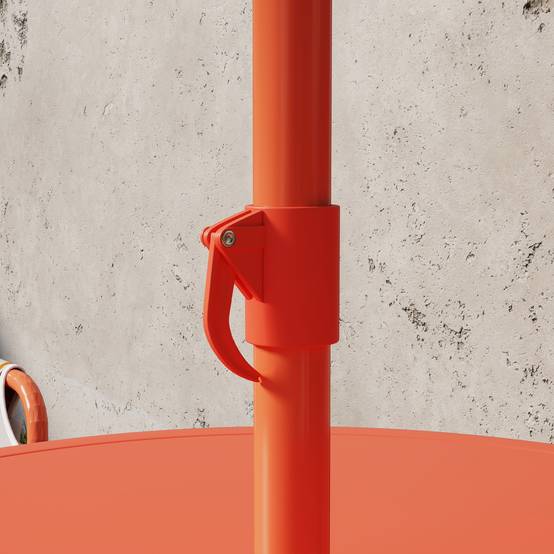 Ensemble jardin enfant table pique-nique avec parasol, orange - Image 10