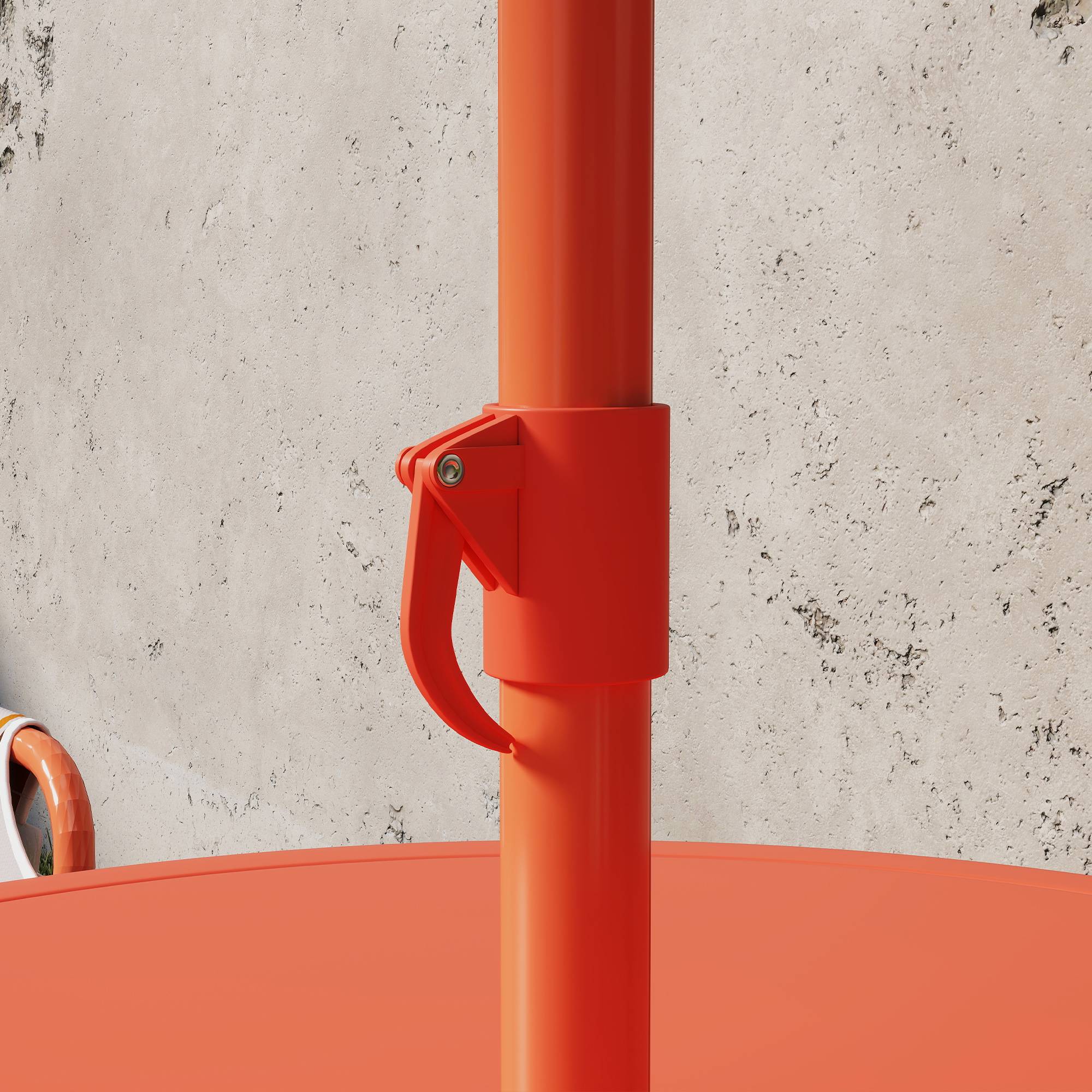 Ensemble jardin enfant table pique-nique avec parasol, orange - Image 10