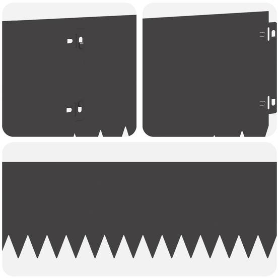 Bordure de jardin en acier pour pelouse aménagement et séparation 103x20cm noir - ComfortXL Outdoor Living - Image 7
