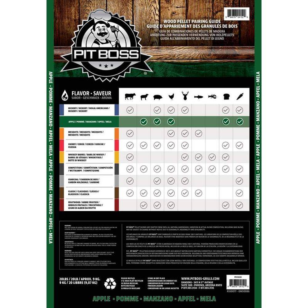 Pit Boss - Sac de pellets fumage Pit Boss Apple 9kg - Imagen 3